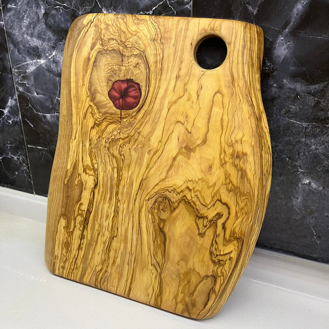 Custom Made Resin and Olive Wood Cutting Board, Olive Chopping Board