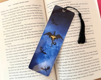 Fantasy Dragon Bookmark, Handmade Bookmark, fantasy reader bookmark, Book Lover gift, Bookish merch, gift for reader
