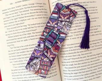 Tarot Card Bookmark, Handmade Bookmark, colorful bookmark, Book Lover gift, Bookish merch, gift for reader, laminated, tassel