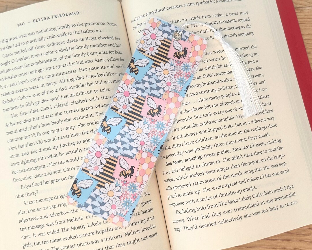 Spring Bumblebee Bookmark, Handmade Bookmark, Spring Bookmark, Book ...
