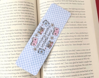 So Many books so little time, Handmade Bookmark, Laminated, Double sided