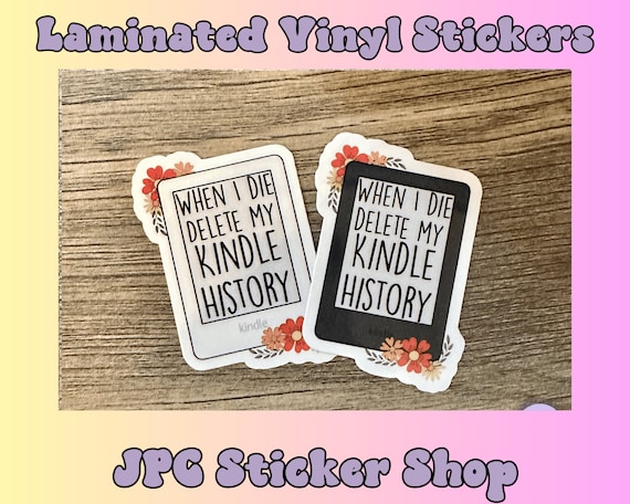 Vinyl Book Lover Sticker Emotional Support Kindle Sticker Bookish Sticker  Kindle Case Sticker Laptop Decal Book Lover Gift Vinyl Sticker 