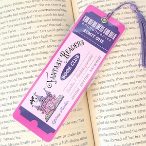 Fantasy Readers Book Club, Handmade Bookmark, book lover bookmark, Book Lover gift, Bookish merch, gift for reader, laminated bookmark