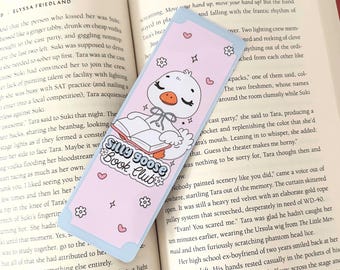 Silly Goose Book Club, Handmade Bookmark, Laminated, Double sided