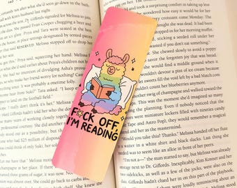 F*ck Off I'm Reading, Handmade Bookmark, Laminated, Double sided