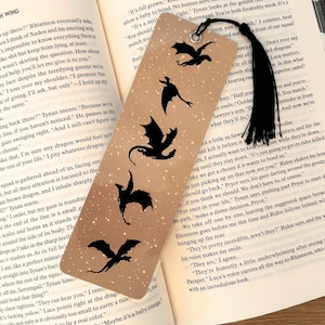 Fantasy Dragon Bookmark, Handmade Bookmark, fantasy reader bookmark, Book Lover gift, Bookish merch, gift for reader
