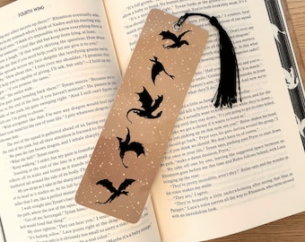 Fantasy Dragon Bookmark, Handmade Bookmark, fantasy reader bookmark, Book Lover gift, Bookish merch, gift for reader