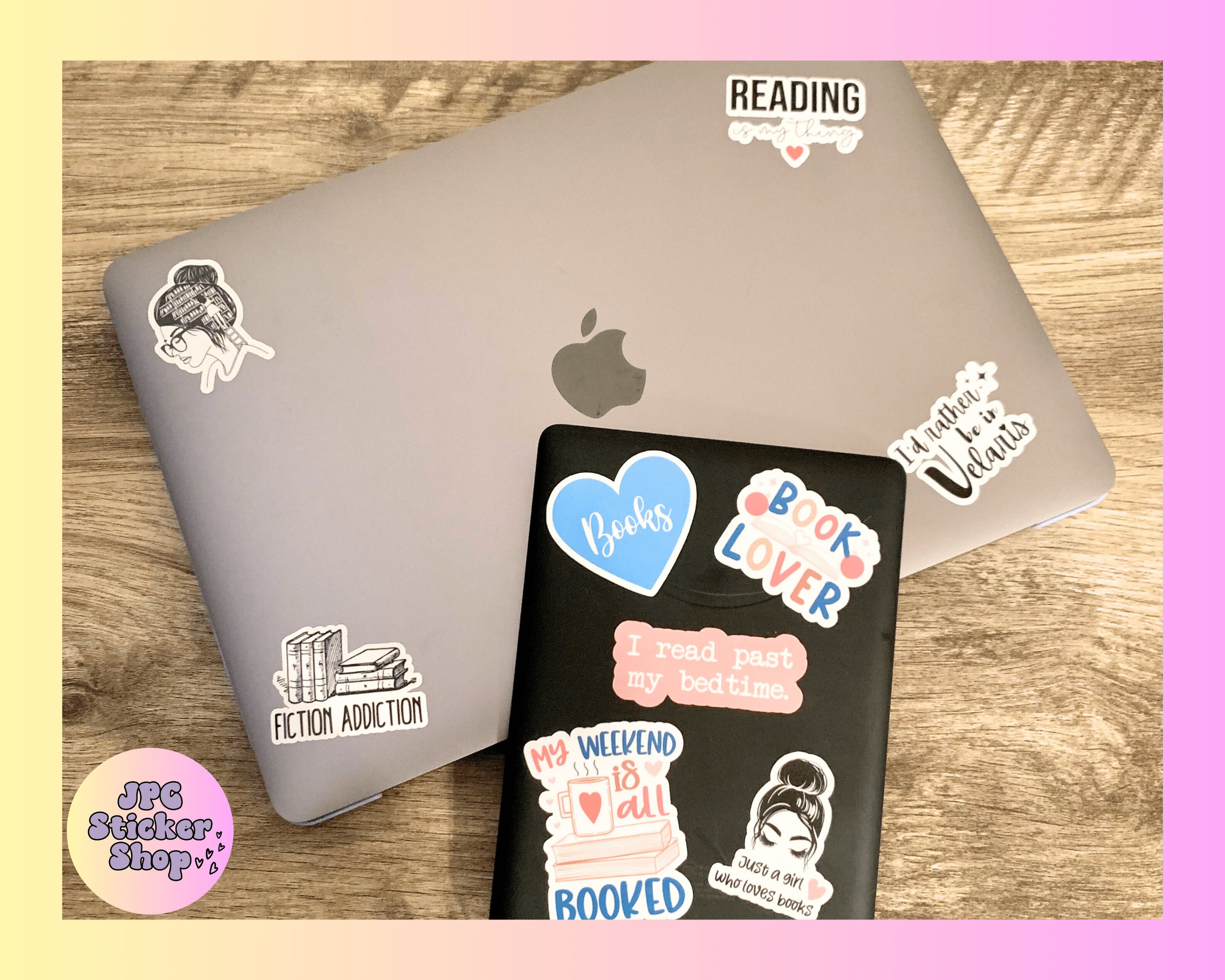 Ghost Reading Vinyl Sticker, Halloween Book Sticker, Stickers for ...