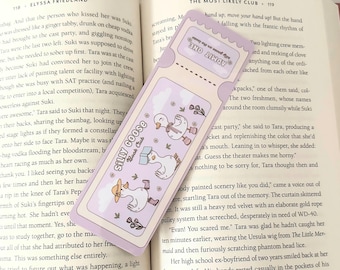 Silly Goose Book Club, Handmade Bookmark, Laminated, Double sided
