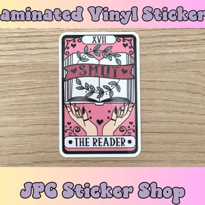 Smut Tarot Card Sticker, bookish sticker, book lover gift, bookish merch, reading lover, kindle sticker, smut reader, booklover