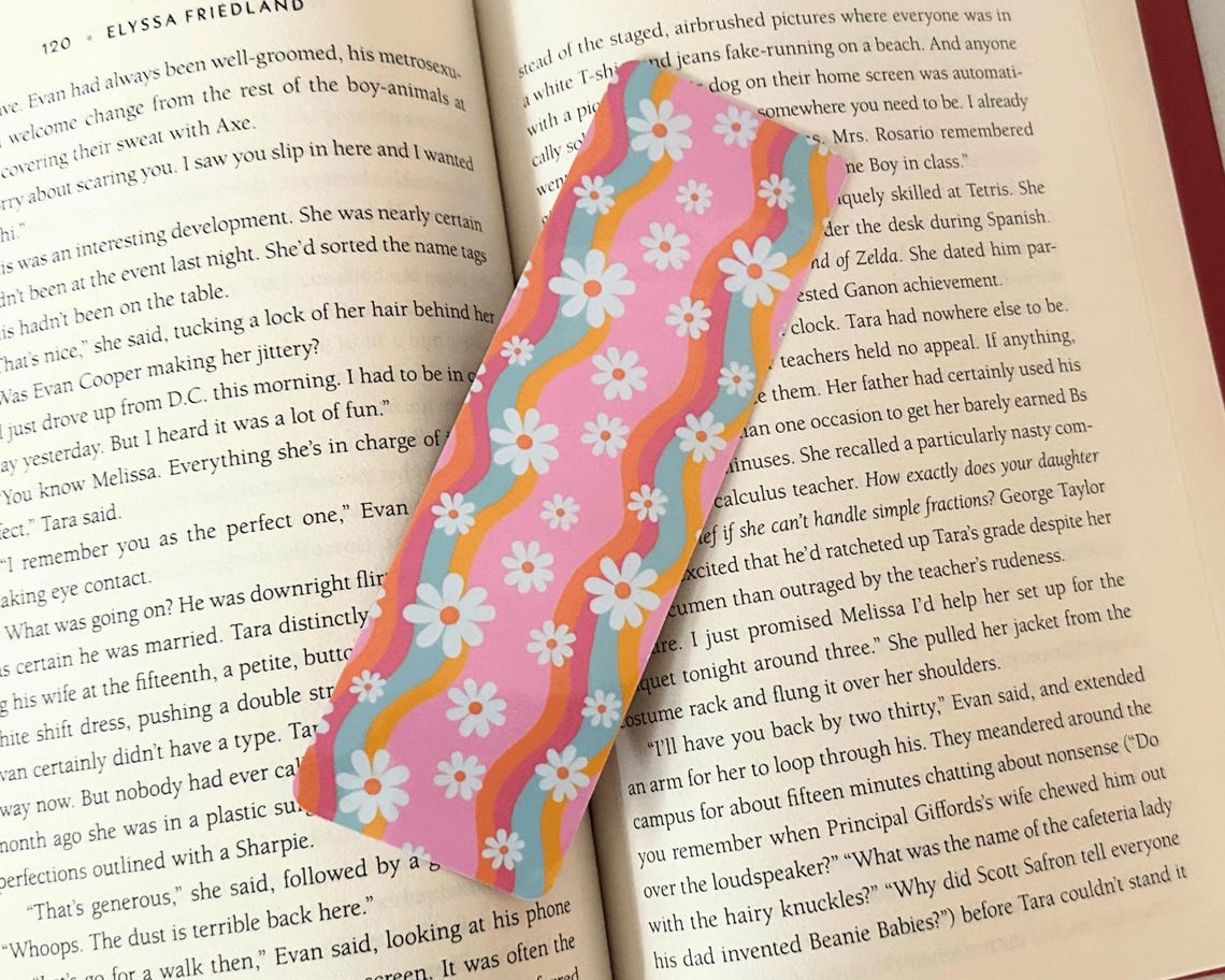 Spring Flower Bookmark, Laminated With Tassel, Book Lover Gift - Etsy