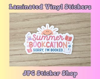 Summer Bookcation Vinyl Sticker, Kindle sticker, Laptop Decal