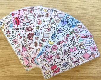 Girlie Bookmarks, Laminated bookmark, Book Lover Gift, spicy, library, spring, summer, late night, bookish, beach