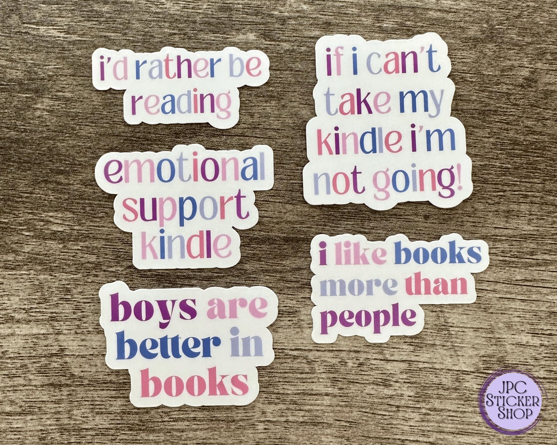 Kindle Sticker Bundle Book Stickers Bookish Stickers Etsy