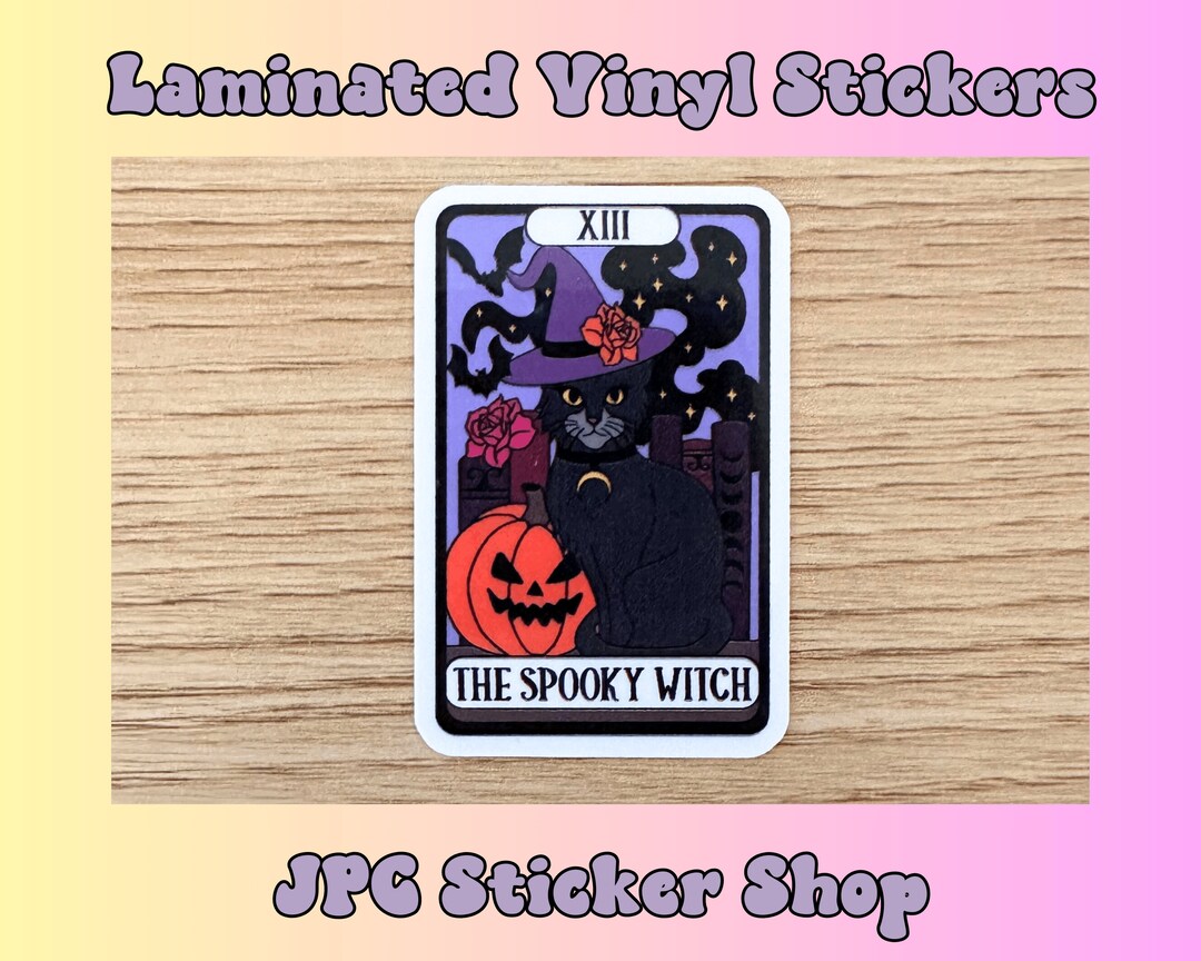 The Spooky Witch Tarot Card Sticker, Vinyl Sticker, Kindle Sticker ...