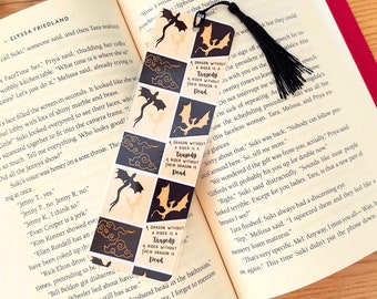 Fantasy Dragon Bookmark, Handmade Bookmark, fantasy reader bookmark, Book Lover gift, Bookish merch, gift for reader