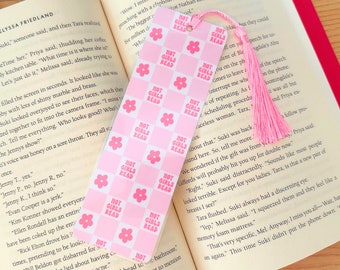 Hot Girls Read Bookmark, Handmade Bookmark, book lover bookmark, Book Lover gift, Bookish merch, gift for reader, laminated, tassel