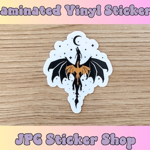 Fantasy Reader sticker, book lover gift, dragon decal, book stickers, kindle stickers, reading stickers, stickers for laptop