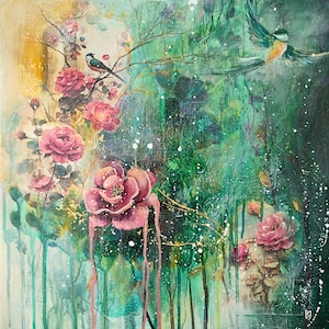 Unique and Original Acrylic Painting 40x40cm. Handmade painting.