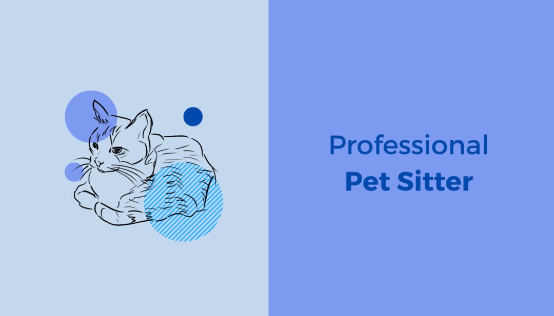 Pet Sitter Business Card Etsy