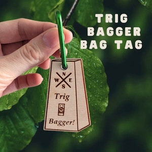 trig bagger bag tag / hiking lovers / hiker gifts / adventure seekers / hiking keychain / trig point / trig bagging / outdoorsy gift ideas