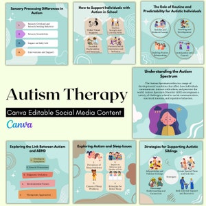 Autism Template, Autism Awareness Instagram Template, Autism Kids Content, Autism SPECIAL Content, Teacher, Care Giver, Therapist
