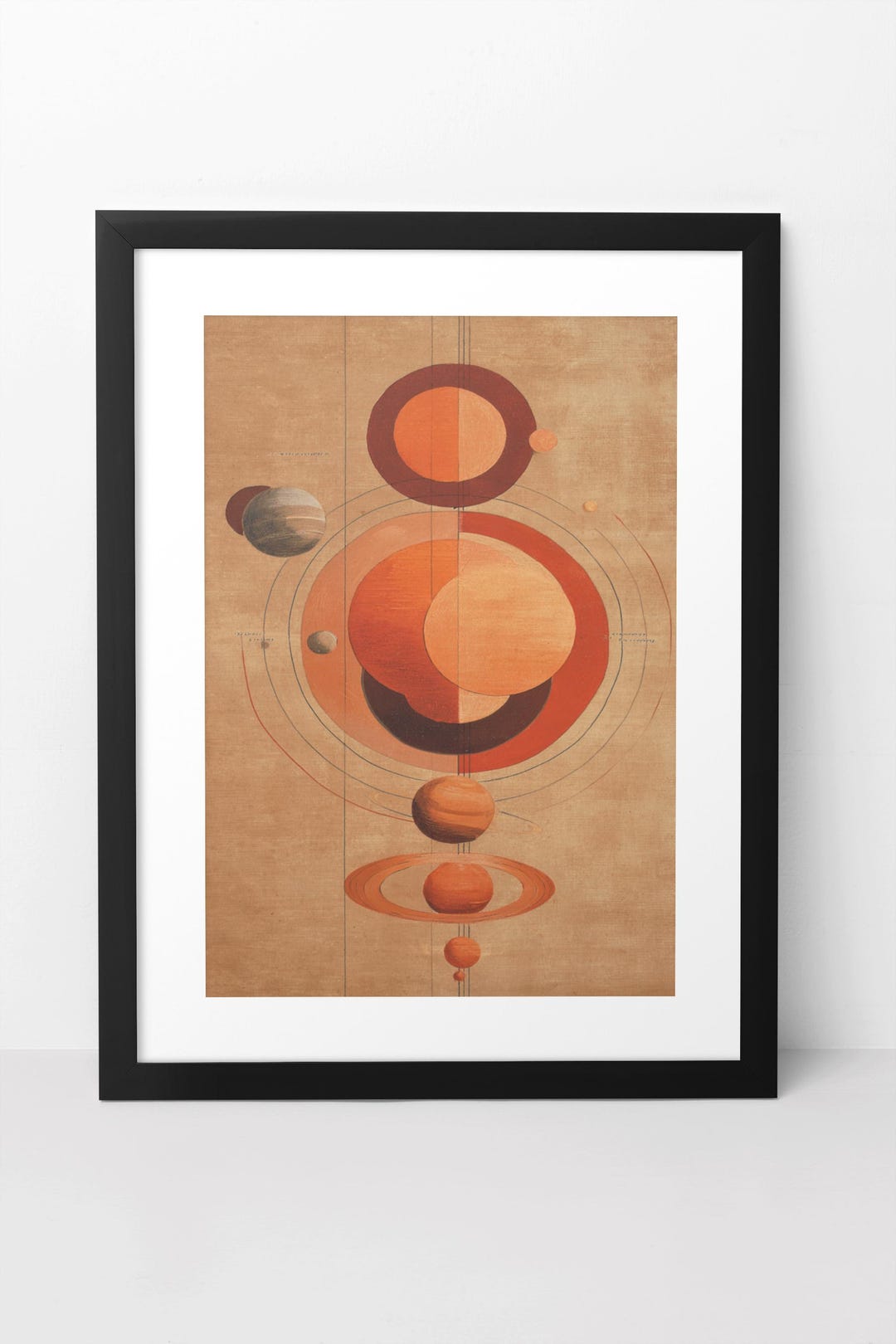 Vintage Solar System Wall Art: Retro Astronomy Printable With ...
