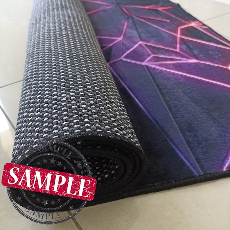 Tornado Rug Blue Rug Purple Rug Neon Rug Gaming Room Rug Etsy