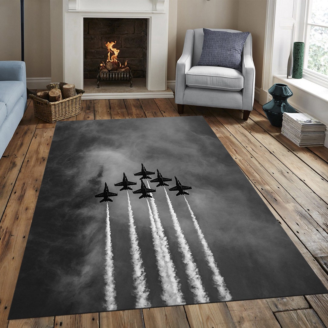 Plane Rug Aviation Rug Thunderbirds Rug Thunder Birds Rug Etsy