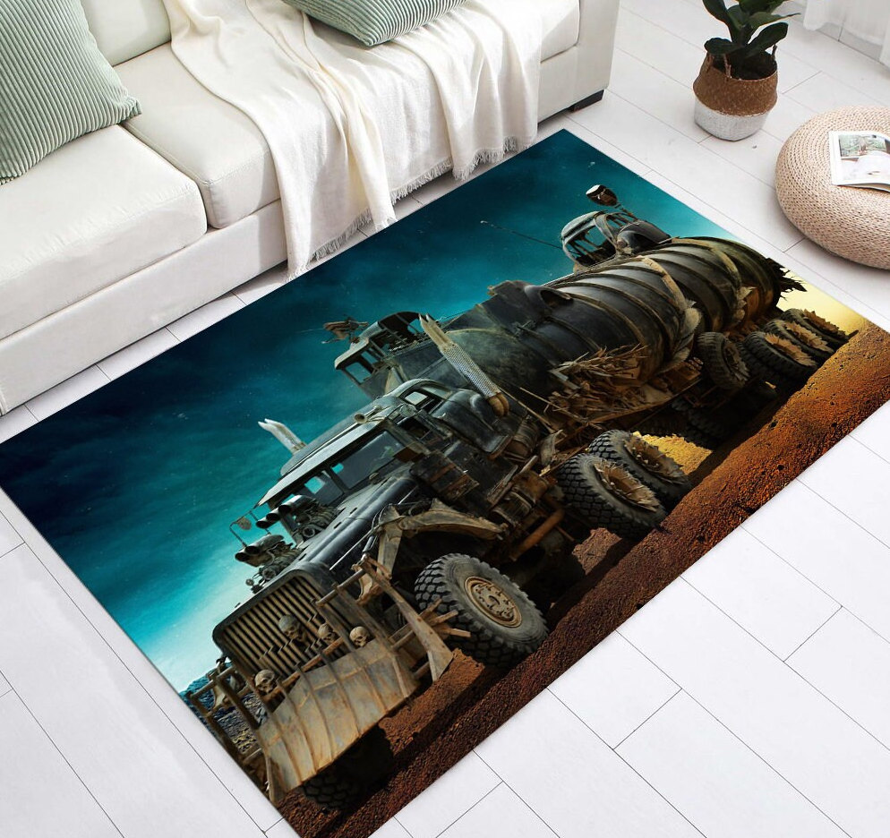 Truck Rug Truck Font Rug Long Vehicle Rug Crazy Truck Rug Etsy