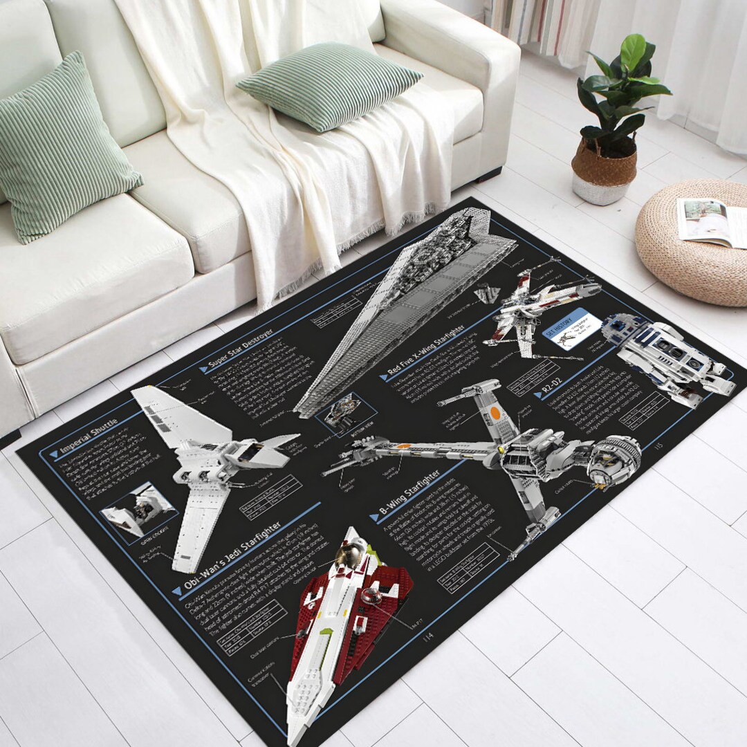 Star Wars Ships Rug Starwars Ship Rug Spaceship Rug Kids Etsy