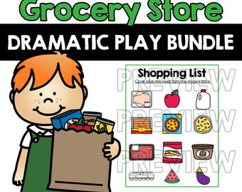 Grocery Store Pretend Play Printable | Dramatic Play (Digital Download)