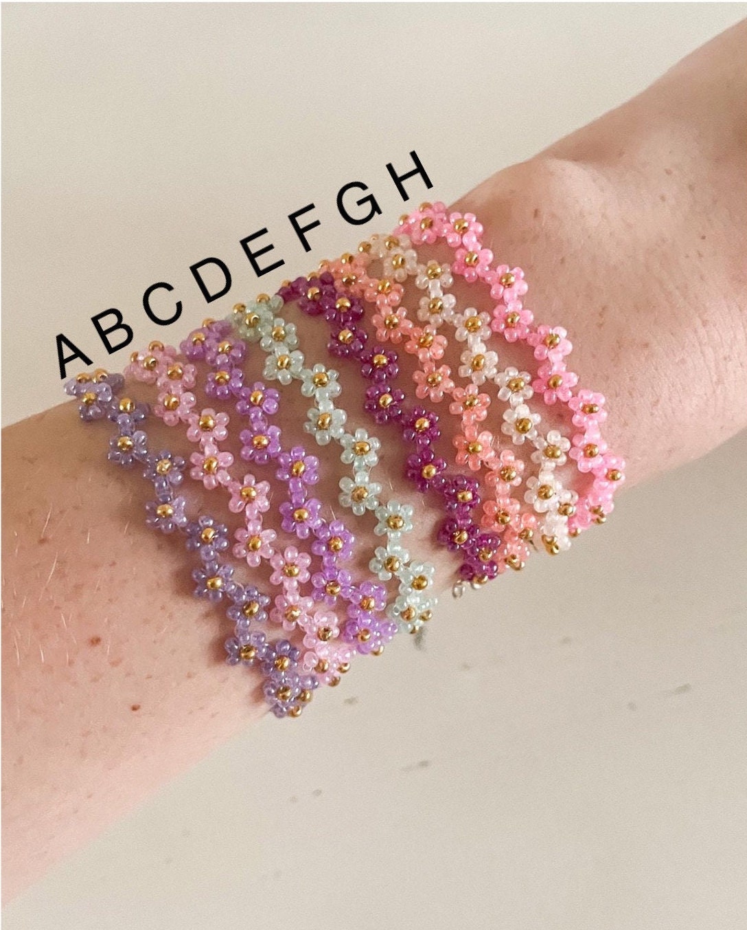 Beaded Bracelet Pattern - Rosy Pink Flower Bracelet Tutorial - Beading  Jewelry PDF Tutorial, Digital Download