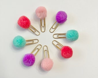 Pom-Pom Paper Clip Collection/ 8 PCS SET