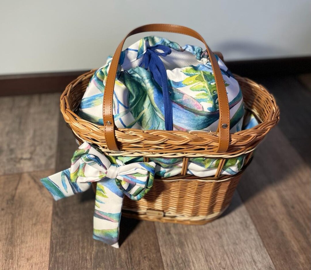 Wicker Shopping Bag, Picnic Wicker Basket, Handwoven Picnic Basket