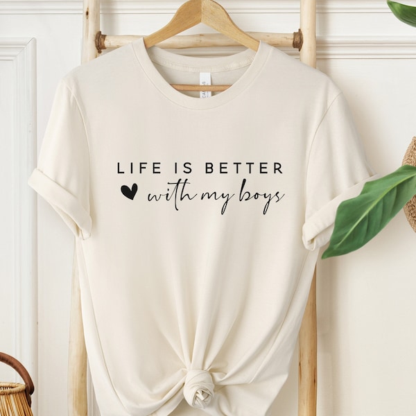 Mom of kids Gift, Mothers Day Gift, Raising Boys,Life Is Better,With My Boys Shirt,Mother gift,Mama gift,Mom Sweatshirt,Mama Sweatshirt, Boy