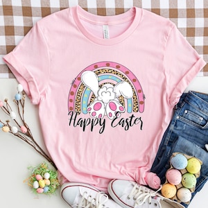 Happy Easter Rainbow Shirt,Easter Bunny Shirt,Easter Shirt For Woman,Carrot Shirt,Easter Shirt,Easter Family Shirt,Easter Matching Shirt