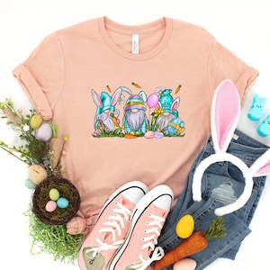 Happy Easter Gnomies Shirt, Easter Gnome Tee, Happy Easter Shirt, Cute Easter Top, Gift For Easter Day Tee, Peeps Easter Shirt