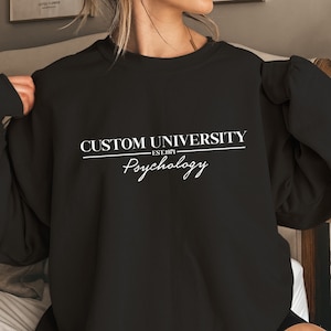 Aangepaste College shirt, aangepaste school sweatshirt, gepersonaliseerde school sweatshirt, aangepaste universiteits sweatshirt, gepersonaliseerd college programma
