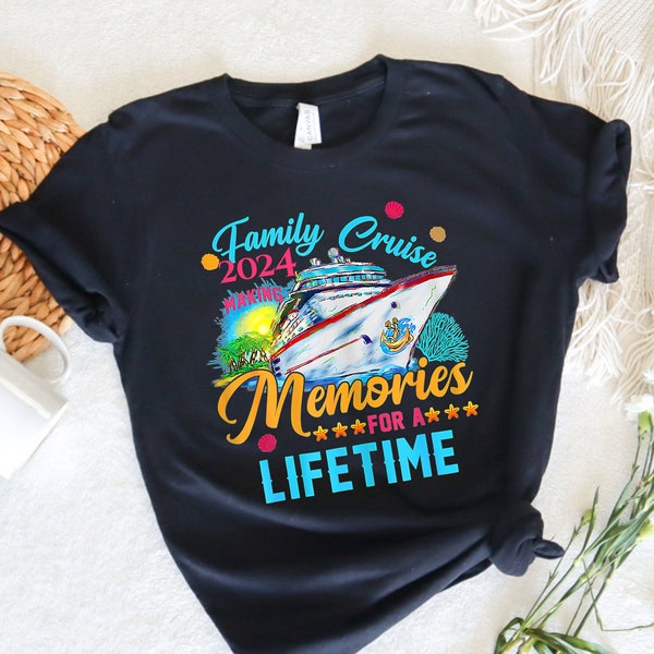 Chemise famille croisière 2024, chemise Making Memories Lifetime, chemise Cruisin Crew, chemise voyage en famille, chemise famille croisière assortie, croisière 2024