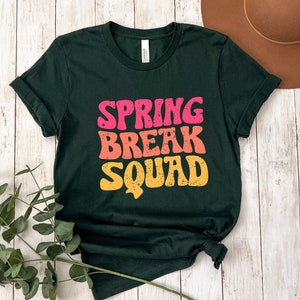 Spring Break Squad Shirt, 2023 Spring Break Shirts, Grappige Spring Break Shirts, Spring Break Matching Tees, Vakantie Shirt, Bijpassende familiecadeaus