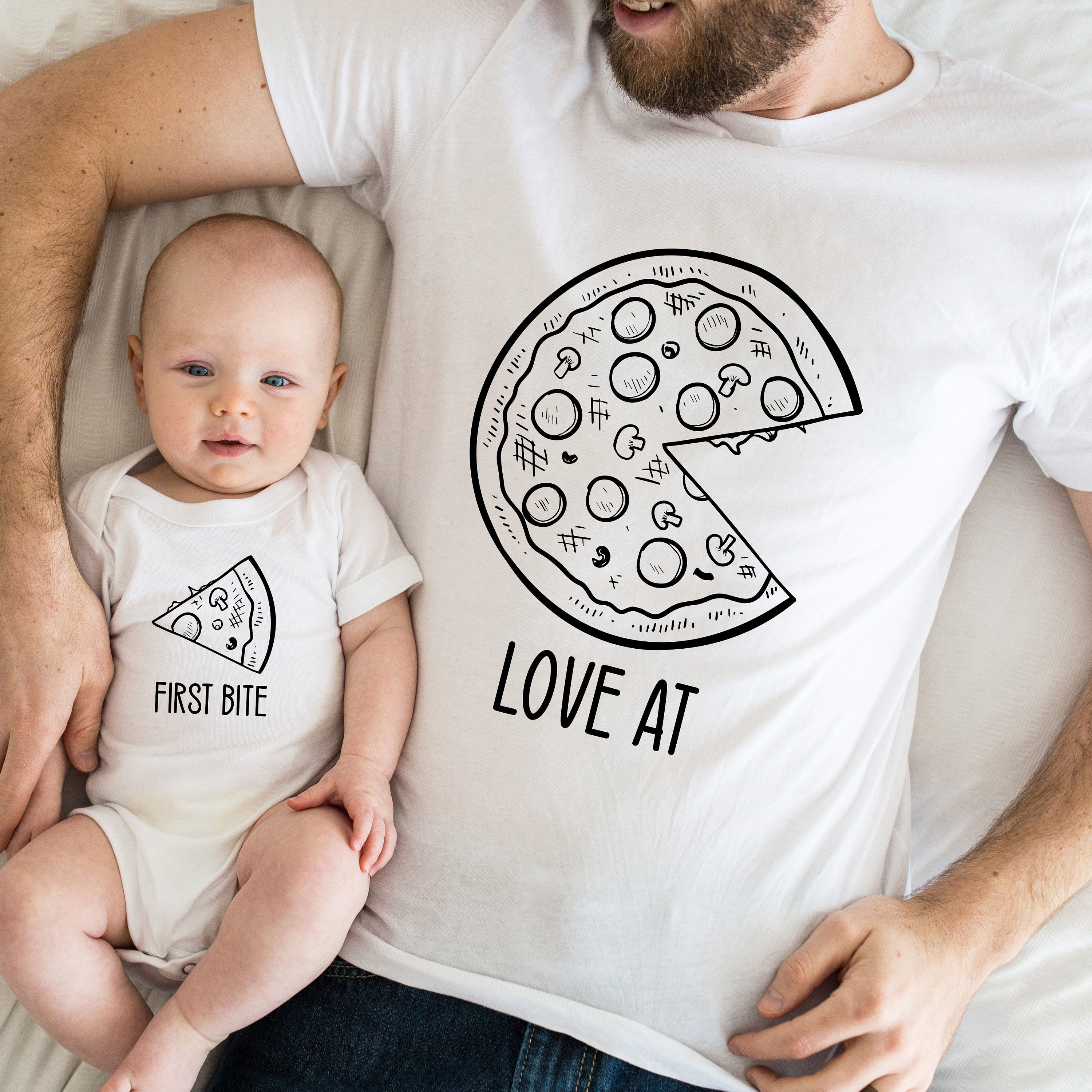Papá Mamá E Camiseta Padre Hijo Pizza Camisetas Para Padres E