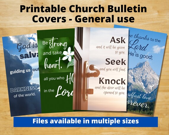 Printable Church Bulletin Covers General Use Multiple - Etsy