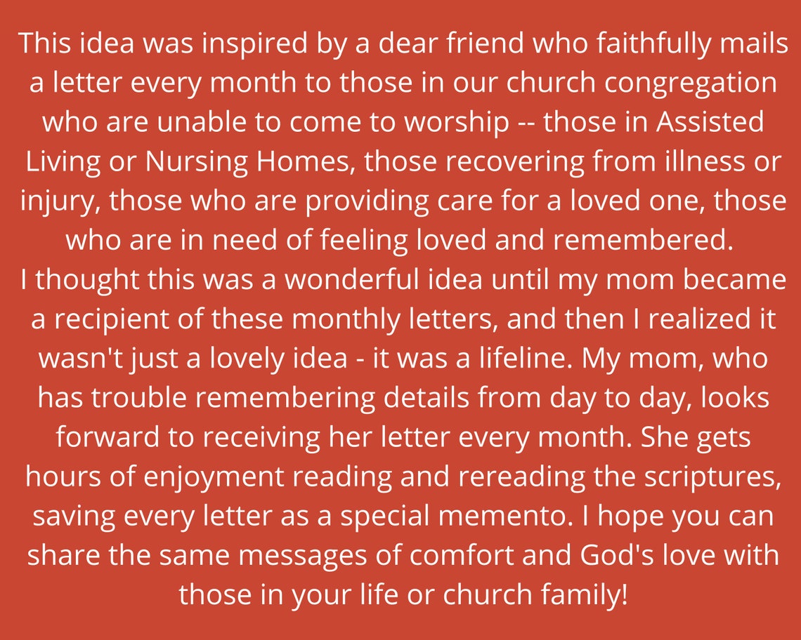 Printable Letter With Scriptures - Autumn Theme - Digital Download ...