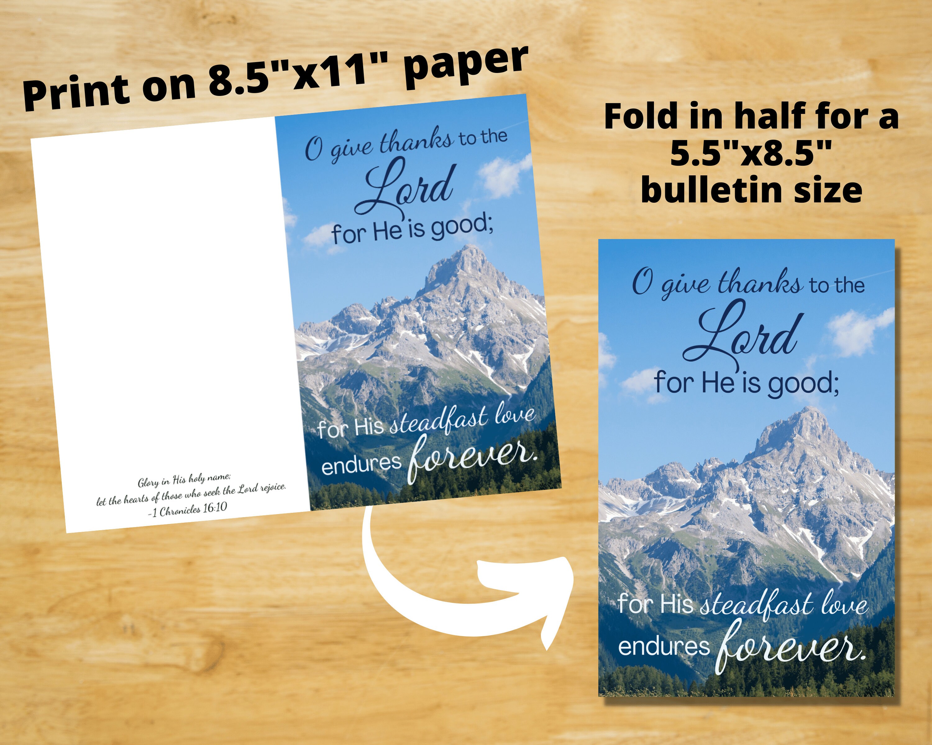 Printable Church Bulletin Covers General Use Multiple Sizes Digital ...