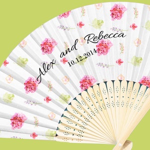 Abanicos de papel personalizados a granel, regalos de boda, obsequios de fiesta, regalos de promoción, regalos de aniversario, plantillas y ramas de Lam