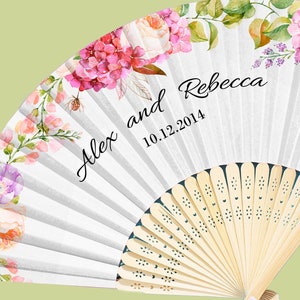 Ventaglio di carta personalizzato sfuso, regali di nozze a tema verde salvia, bomboniere, regali di promozione, regali di anniversario, modello di Lam