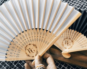 Laser Engraved White  Silk  Hand Fans,Personalized Bamboo silk Fans 21cm ,Monogram  Wedding Fans,  Special Event,Party Favors,icon,symbols