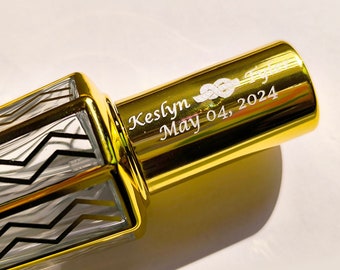 15ml Golden Portable Glass Spray Bottle,Personalized Empty Vintage Perfume Bottle  Bottle,Custom gift.