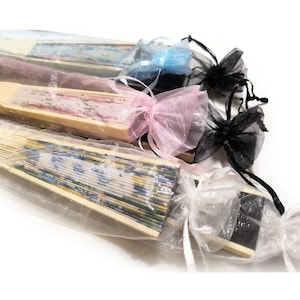 Für unsere Handfächer nur 10 Einheiten Organzabeutel Fan Lam Handfächer / Hochzeitsbevorzugung, Partygeschenkbeutel